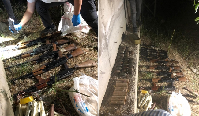 Hakkari'de PKK'ya ait silah ve mühimmatlar ele geçirildi